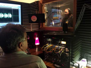 SteveBlazeAndMichealZiantsRecordVoiceOversAtAirliftProductionsNewOrleans