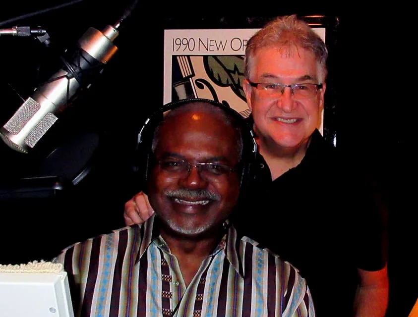 Norman Robinson recording voiceover with Airlift Mike.