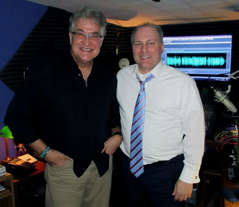 Steve Scalise recording his audiobook with Airlift Mike.